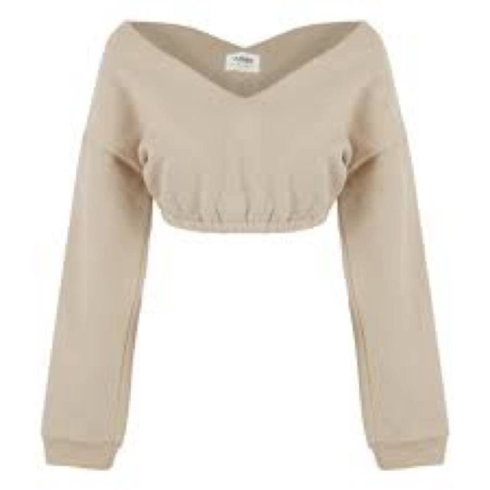 LA VOUTE THE CUT V Neck , Size XS in apricot NWT